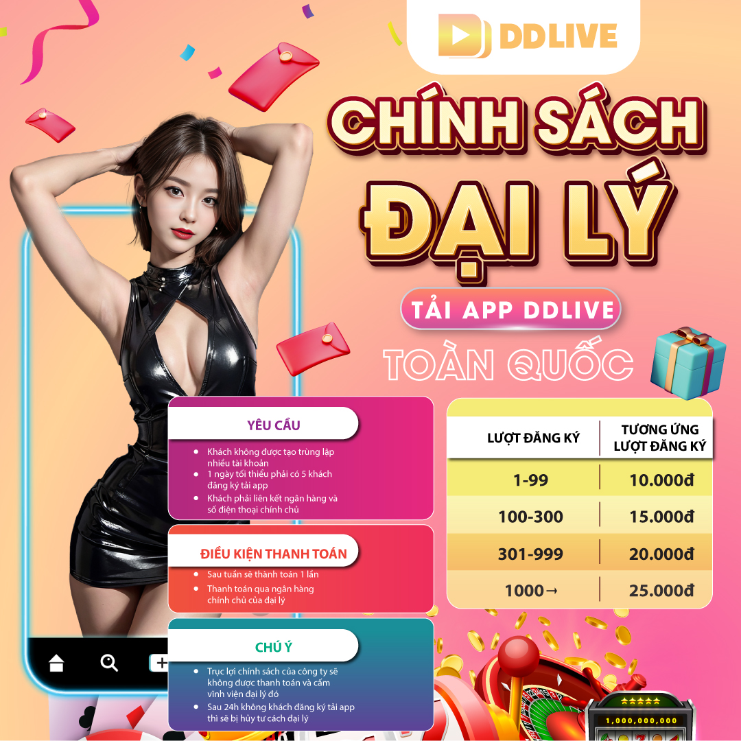 chính sách đại lý tải app tại ddlive